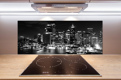 Crédence cuisine en verre Sydney la nuit