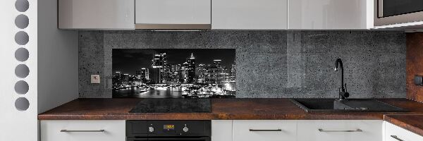 Crédence cuisine en verre Sydney la nuit
