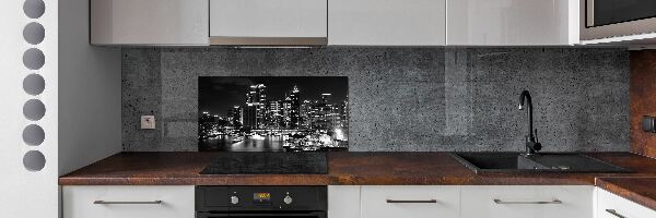 Crédence cuisine en verre Sydney la nuit