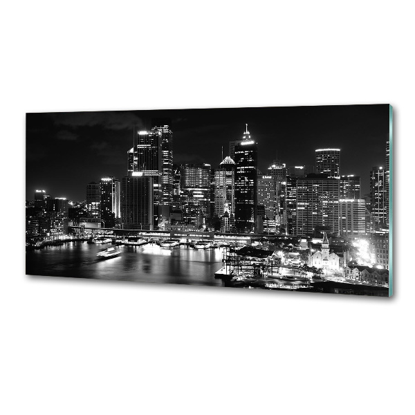 Crédence cuisine en verre Sydney la nuit