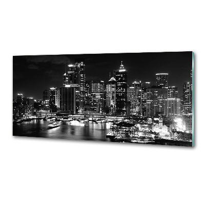 Crédence cuisine en verre Sydney la nuit