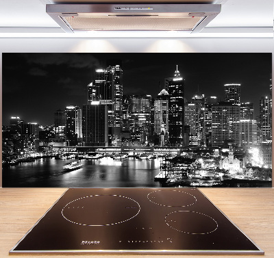 Crédence cuisine en verre Sydney la nuit