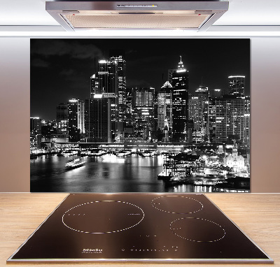 Crédence cuisine en verre Sydney la nuit