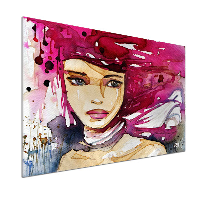 Crédence cuisine en verre Abstraction d'une femme