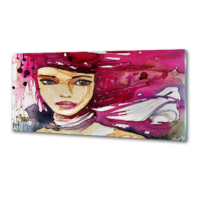 Crédence cuisine en verre Abstraction d'une femme