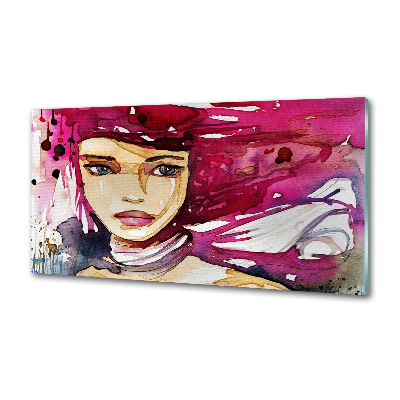 Crédence cuisine en verre Abstraction d'une femme