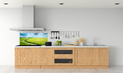 Crédence en verre avec motif Chemin dans la prairie