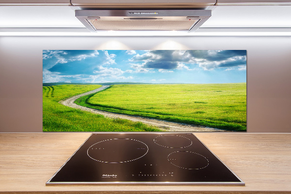 Crédence en verre avec motif Chemin dans la prairie