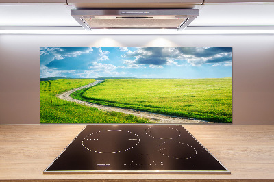 Crédence en verre avec motif Chemin dans la prairie