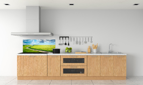 Crédence en verre avec motif Chemin dans la prairie