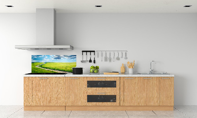 Crédence en verre avec motif Chemin dans la prairie