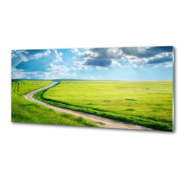 Crédence en verre avec motif Chemin dans la prairie