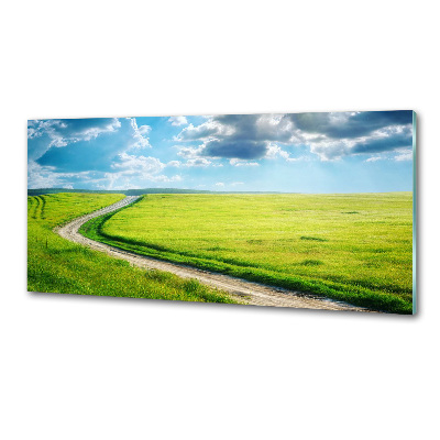 Crédence en verre avec motif Chemin dans la prairie