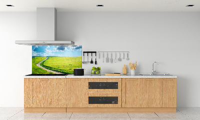 Crédence en verre avec motif Chemin dans la prairie