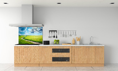 Crédence en verre avec motif Chemin dans la prairie