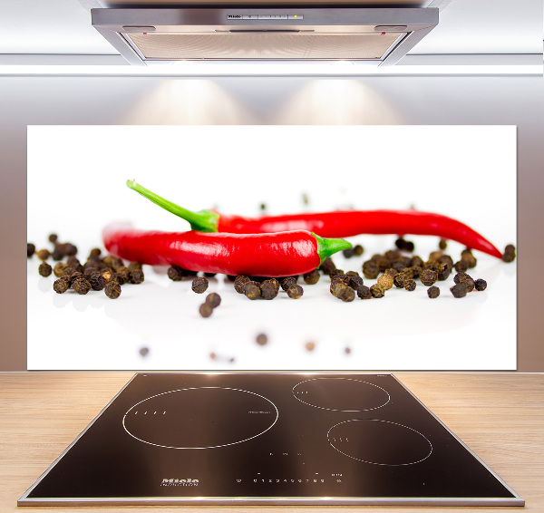 Panneau crédence cuisine Piment et poivre
