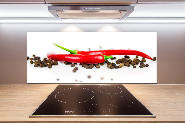 Panneau crédence cuisine Piment et poivre