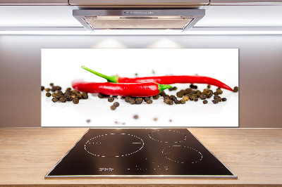 Panneau crédence cuisine Piment et poivre
