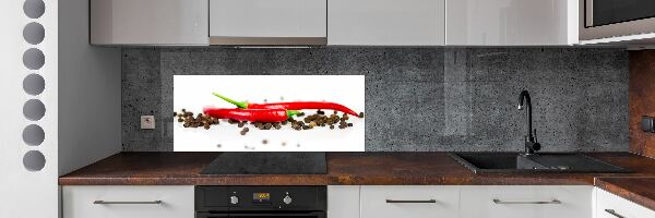 Panneau crédence cuisine Piment et poivre