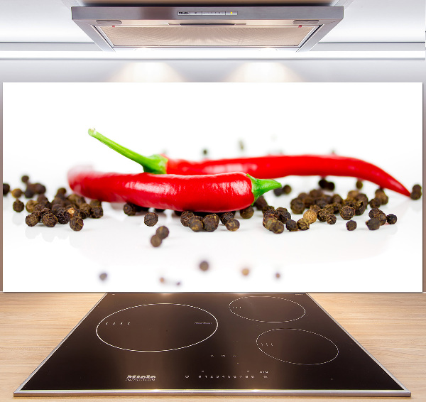 Panneau crédence cuisine Piment et poivre