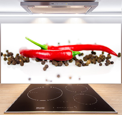 Panneau crédence cuisine Piment et poivre