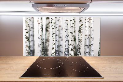 Crédence cuisine en verre Troncs de bouleau