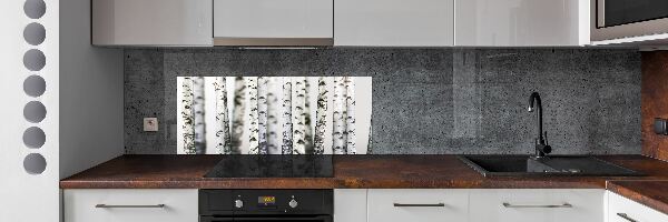 Crédence cuisine en verre Troncs de bouleau