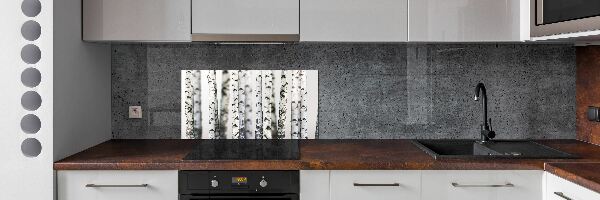 Crédence cuisine en verre Troncs de bouleau