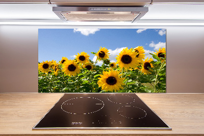 Crédence en verre avec motif Tournesols