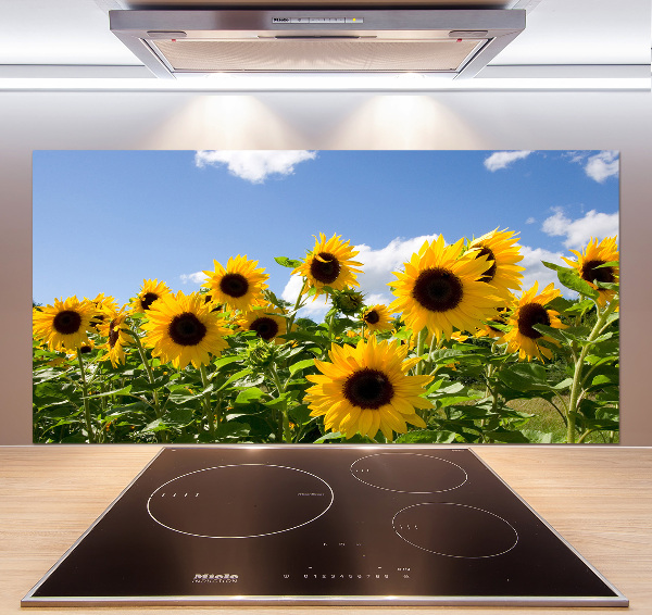 Crédence en verre avec motif Tournesols