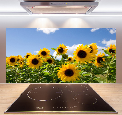 Crédence en verre avec motif Tournesols