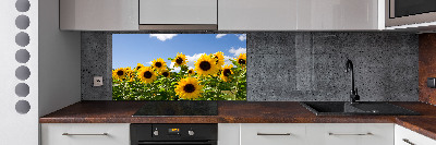 Crédence en verre avec motif Tournesols