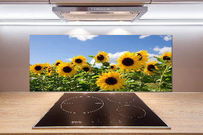 Crédence en verre avec motif Tournesols