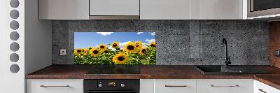 Crédence en verre avec motif Tournesols