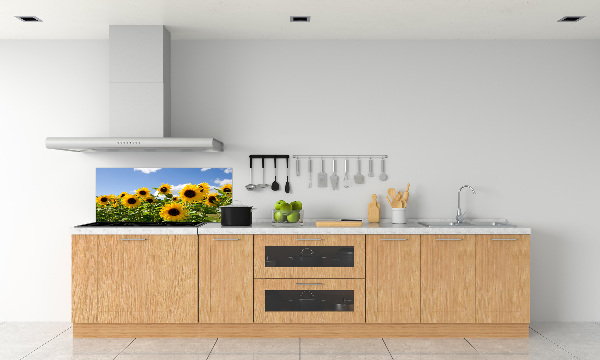 Crédence en verre avec motif Tournesols