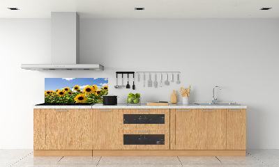 Crédence en verre avec motif Tournesols