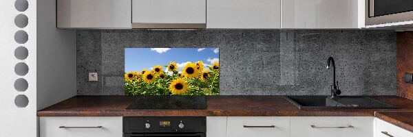 Crédence en verre avec motif Tournesols