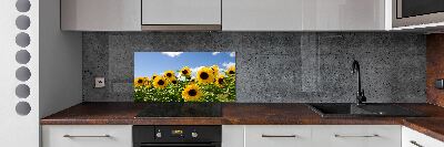 Crédence en verre avec motif Tournesols