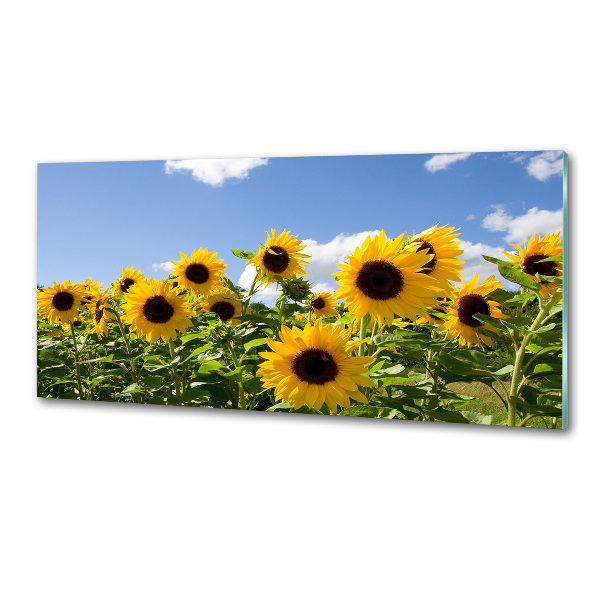 Crédence en verre avec motif Tournesols