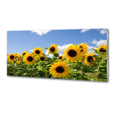 Crédence en verre avec motif Tournesols