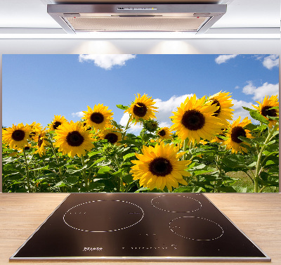 Crédence en verre avec motif Tournesols