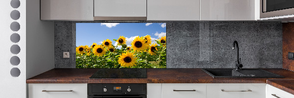 Crédence en verre avec motif Tournesols