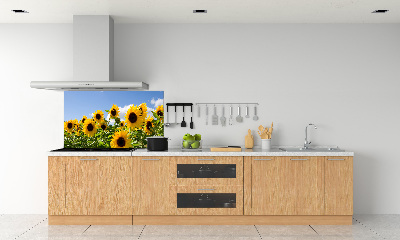 Crédence en verre avec motif Tournesols