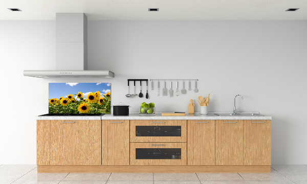 Crédence en verre avec motif Tournesols