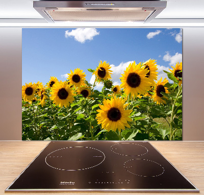 Crédence en verre avec motif Tournesols