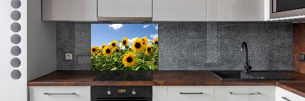 Crédence en verre avec motif Tournesols