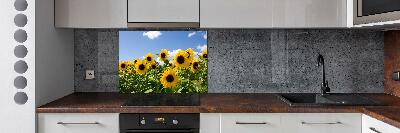 Crédence en verre avec motif Tournesols