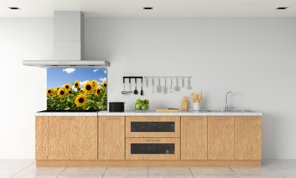 Crédence en verre avec motif Tournesols