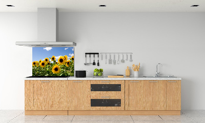Crédence en verre avec motif Tournesols