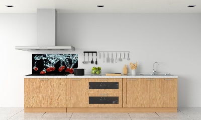 Panneau crédence cuisine Fraises sous l'eau